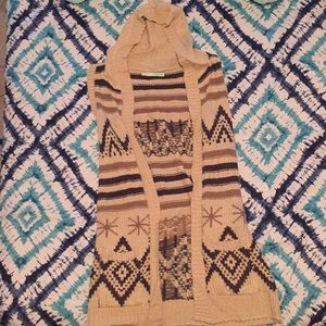 Sleeveless sweater cardigan